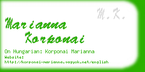 marianna korponai business card